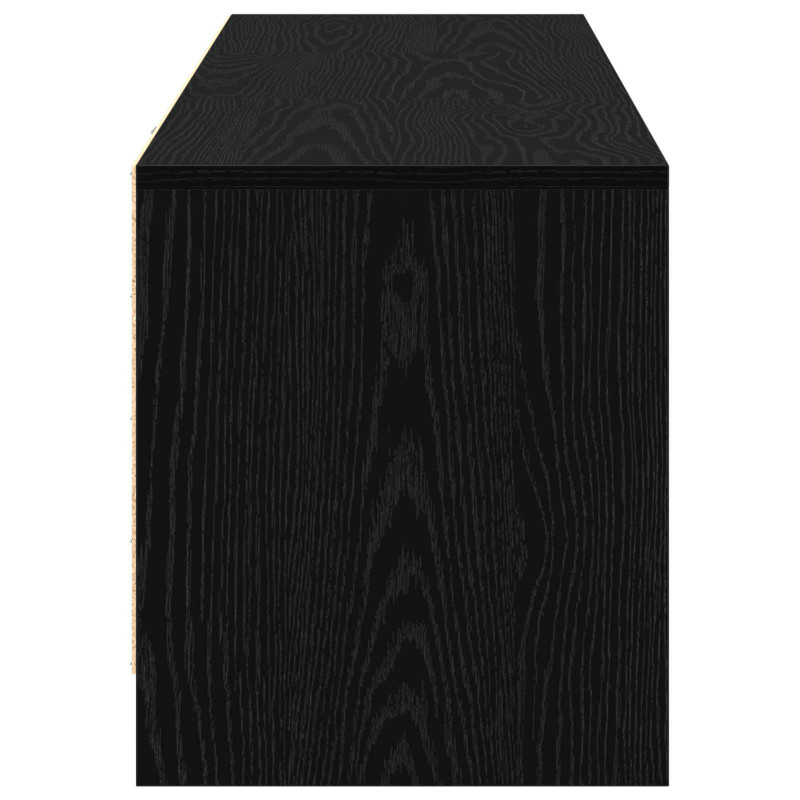 Szafka pod telewizor z LED Czarny Dąb 140 x 34 x 40 cm