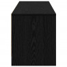 Szafka pod telewizor z LED Czarny Dąb 140 x 34 x 40 cm