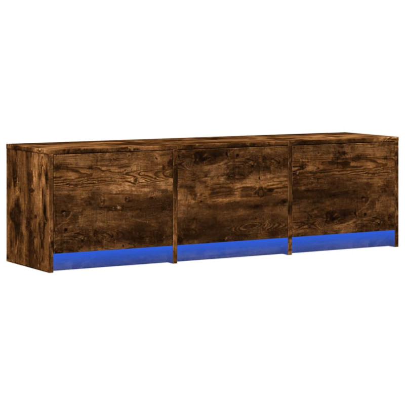 Szafka pod telewizor z LED Dąb wędzony 140 x 34 x 40 cm