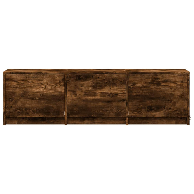 Szafka pod telewizor z LED Dąb wędzony 140 x 34 x 40 cm