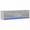 Szafka pod telewizor z LED Szary Sonoma 140 x 34 x 40 cm