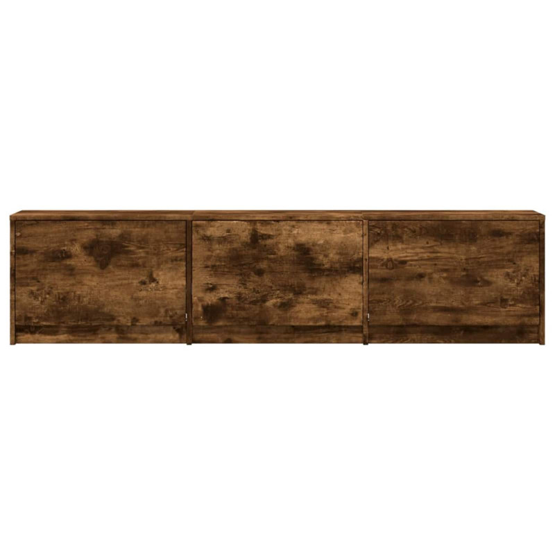 Szafka pod telewizor z LED Dąb wędzony 165 x 34 x 40 cm