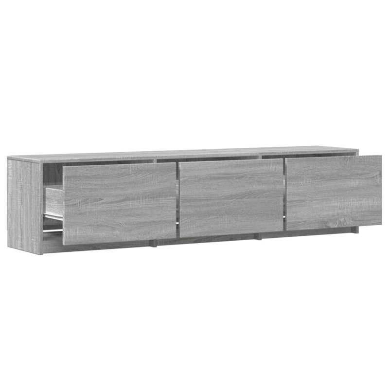 Szafka pod telewizor z LED Szary Sonoma 165 x 34 x 40 cm