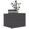 Szafki nocne, 2 szt., szare, 40x30x30 cm