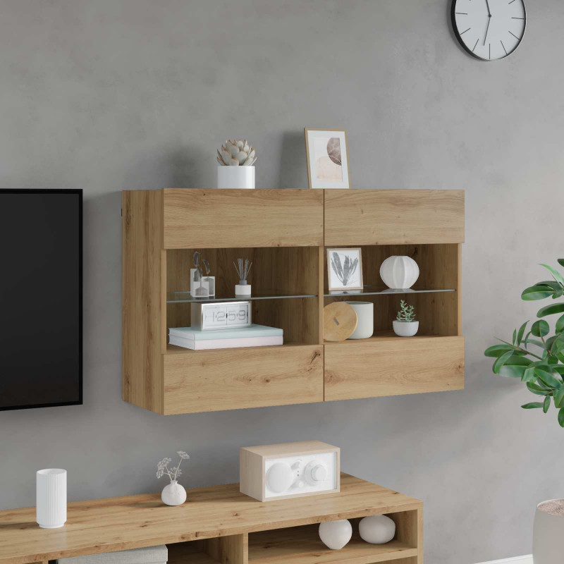 Szafka pod telewizor Dąb rzemieślniczy 98,5 x 30 x 60,5 cm