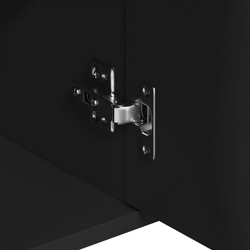 Szafka, czarna, 88x30x70 cm, materiał drewnopochodny