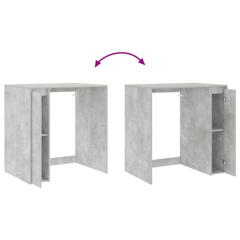 Szafka na pralkę z przechowywaniem Betonowy 87 x 60 x 89 cm