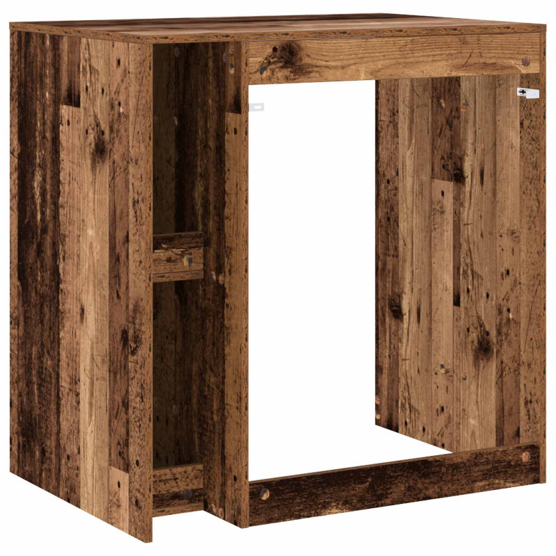 Szafka na pralkę z przechowywaniem Stare drewno 87 x 60 x 89 cm