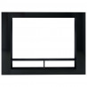 Szafka TV, czarna, wysoki połysk, 152x22x113 cm
