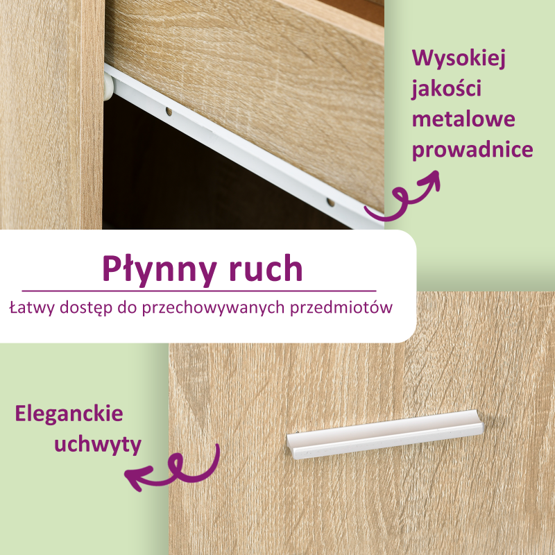 Szafka z szufladą, dąb sonoma, 40x46x81,5 cm