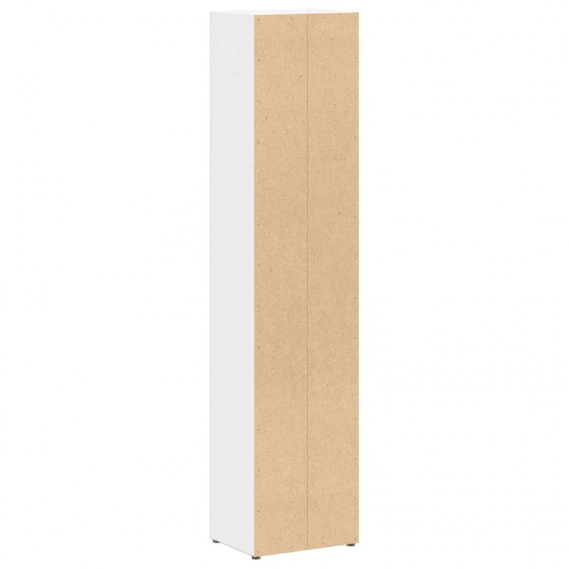 Szafki na płyty CD, 2 szt., białe, 21x16x93,5 cm