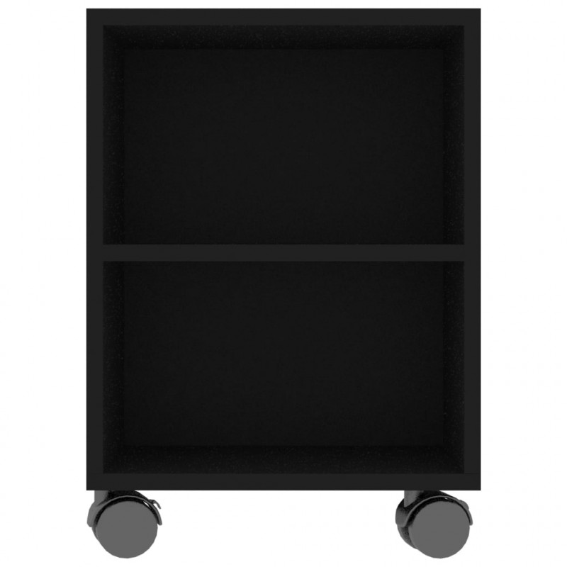 Szafka pod TV, czarna, 120x35x48 cm, materiał drewnopochodny