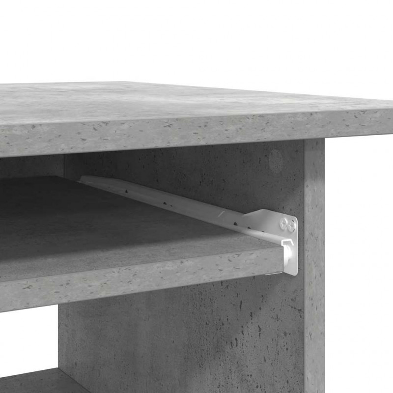 Biurko, betonowa szarość, 80x45x74 cm, materiał drewnopochodny