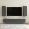 Szafki TV, 2 szt., wysoki połysk, szare, 30,5x30x60 cm