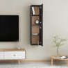 Szafki TV, 2 szt., wysoki połysk, szare, 30,5x30x60 cm