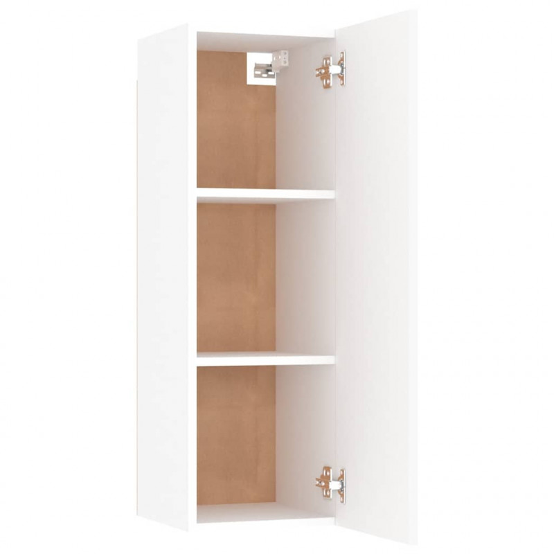 Szafki TV 2 szt., białe, 30,5x30x90 cm, materiał drewnopochodny