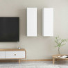 Szafki TV 2 szt., białe, 30,5x30x90 cm, materiał drewnopochodny