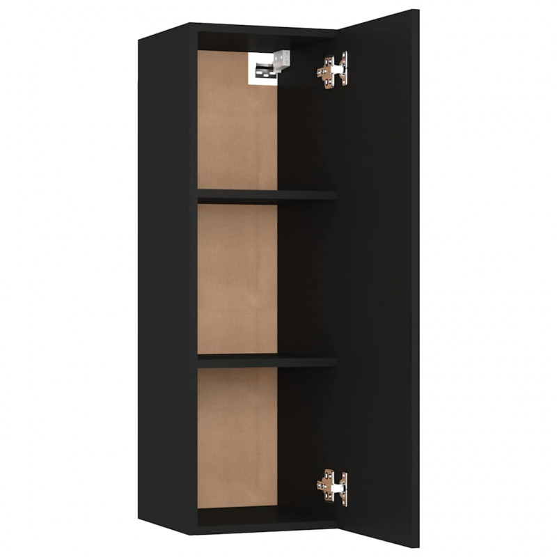 Szafka TV, czarna, 30,5x30x90 cm, materiał drewnopochodny