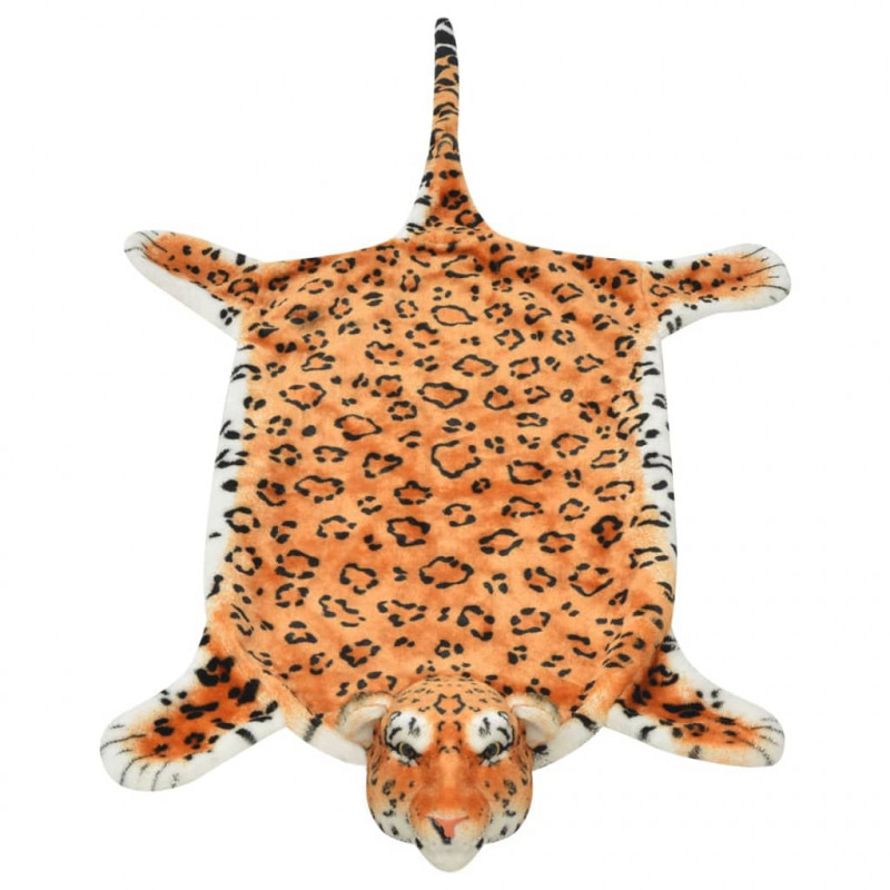 Pluszowy dywanik - lampart, 139 cm, brązowy
