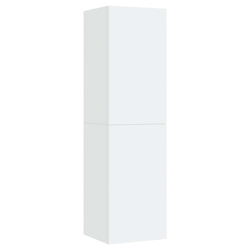 Szafki telewizyjne, 2 szt., białe, 30,5x30x110 cm