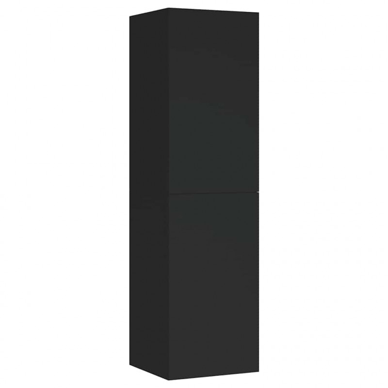 Szafki telewizyjne, 2 szt., czarne, 30,5x30x110 cm