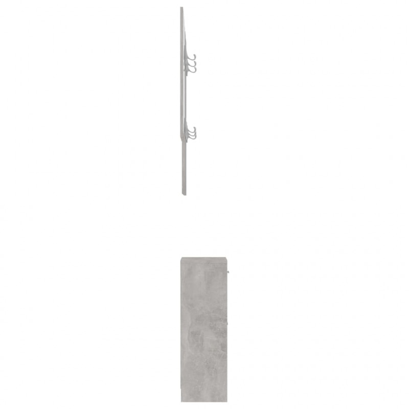 Segment do przedpokoju, szarość betonu, 100x25x76,5 cm