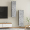 Szafki pod TV, 2 szt., szarość betonu, 30,5x30x110 cm
