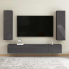 Szafka TV, szara, wysoki połysk, 30,5x30x110 cm