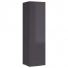 Szafki TV, 2 szt., szare, wysoki połysk, 30,5x30x110 cm