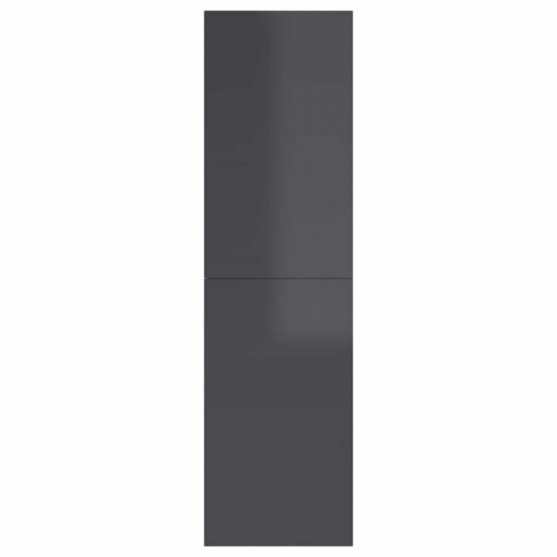 Szafki TV, 2 szt., szare, wysoki połysk, 30,5x30x110 cm