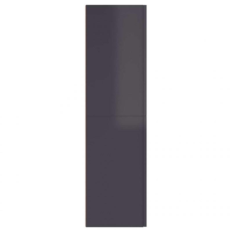 Szafki TV, 2 szt., szare, wysoki połysk, 30,5x30x110 cm