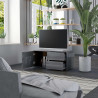 Szafka pod TV, szara na wysoki połysk, 80x34x36 cm