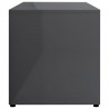 Szafka pod TV, szara na wysoki połysk, 80x34x36 cm