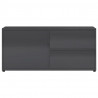 Szafka pod TV, szara na wysoki połysk, 80x34x36 cm