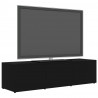 Szafka pod TV, czarna, 120x34x30 cm, materiał drewnopochodny