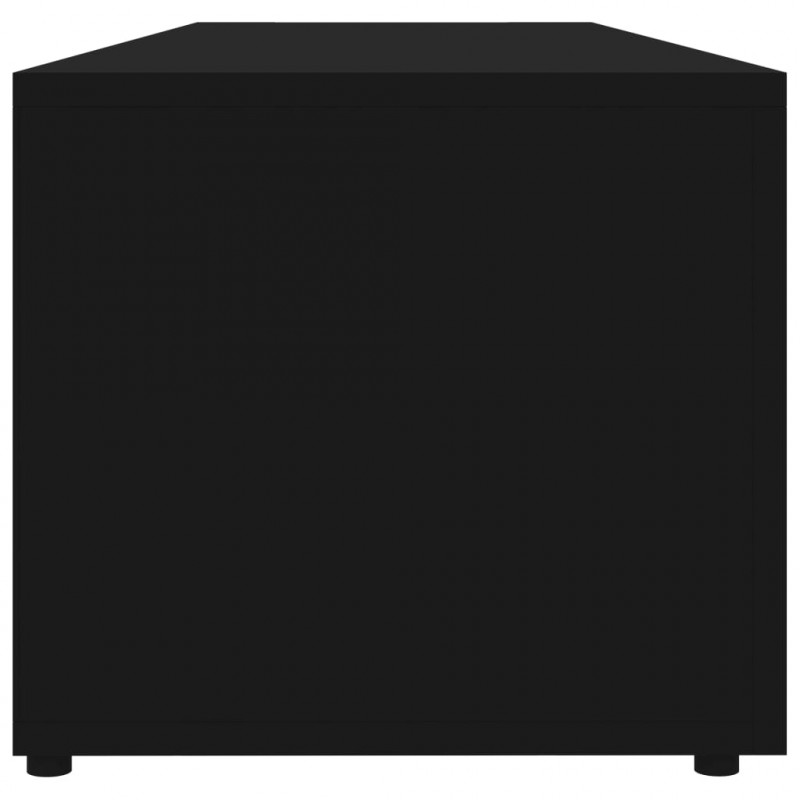 Szafka pod TV, czarna, 120x34x30 cm, materiał drewnopochodny