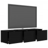 Szafka pod TV, czarna, 120x34x30 cm, materiał drewnopochodny