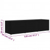 Szafka pod TV, czarna, 120x34x30 cm, materiał drewnopochodny