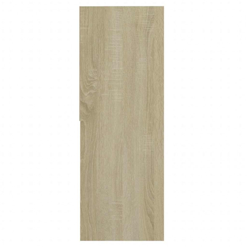 Regał, biel i dąb sonoma, 67x24x161 cm, materiał drewnopochodny