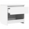 Szafki nocne, 2 szt., białe, wysoki połysk, 40x30x39 cm