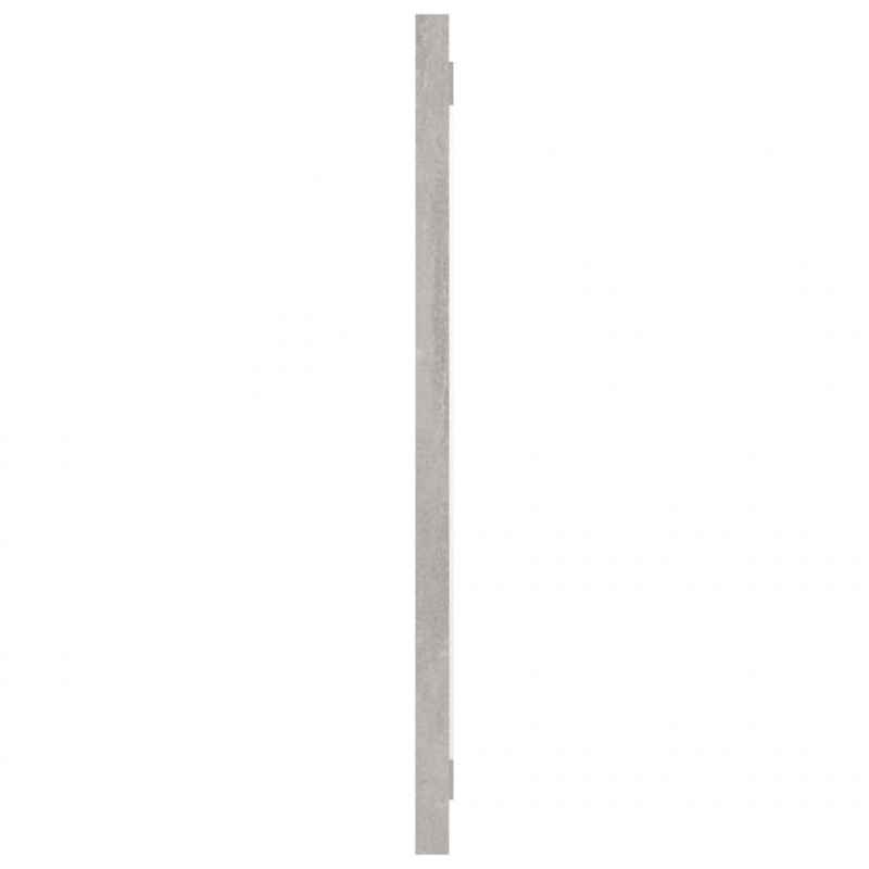 Lustro łazienkowe, szarość betonu, 60x1,5x37 cm, płyta wiórowa