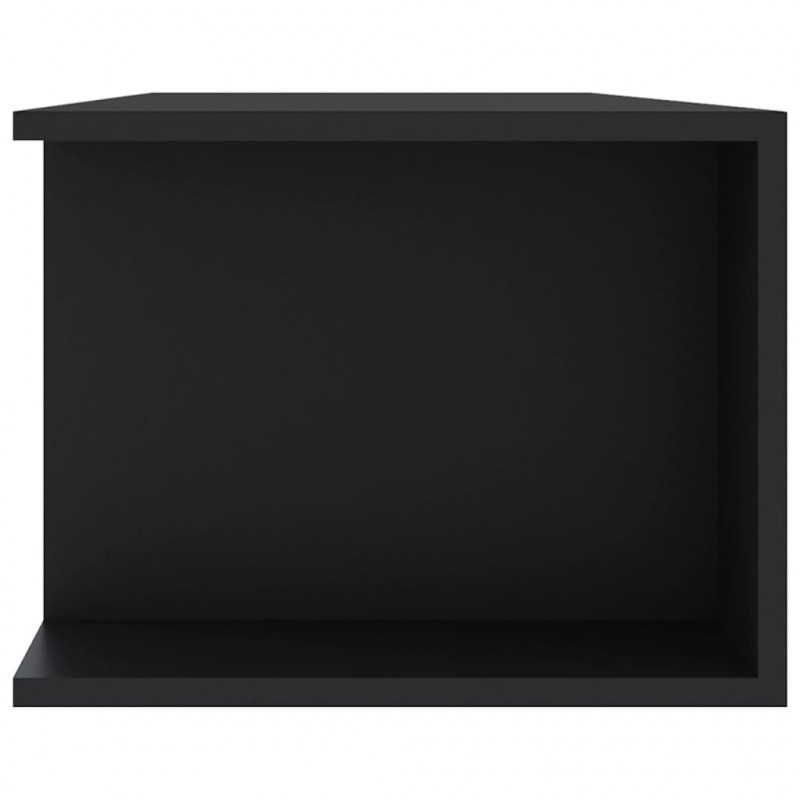 Szafka TV z oświetleniem LED, czarna, 135x39x30 cm