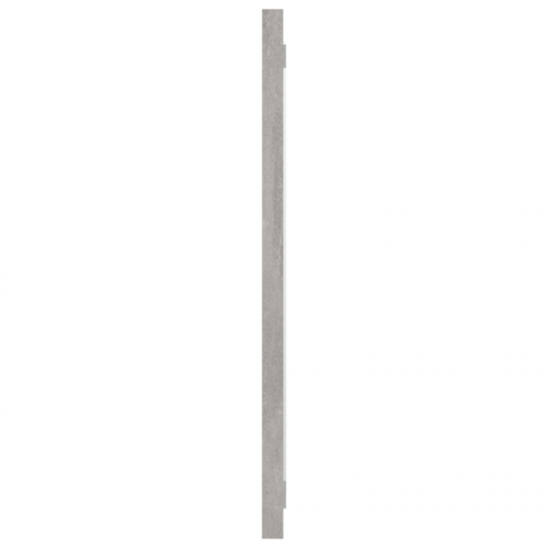 Lustro łazienkowe, szarość betonu, 80x1,5x37 cm, płyta wiórowa