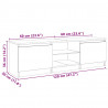 Szafka pod TV z oświetleniem LED, biała, 120x30x35,5 cm