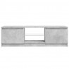 Szafka pod TV, z oświetleniem LED, szara, 120 x 30 x 35,5 cm
