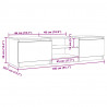 Szafka pod TV z oświetleniem LED, czarna, 140x40x35,5 cm