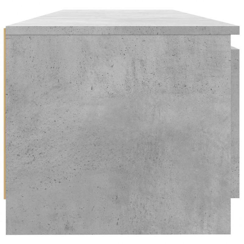 Szafka pod TV z LED, szarość betonu, 140x40x35,5 cm