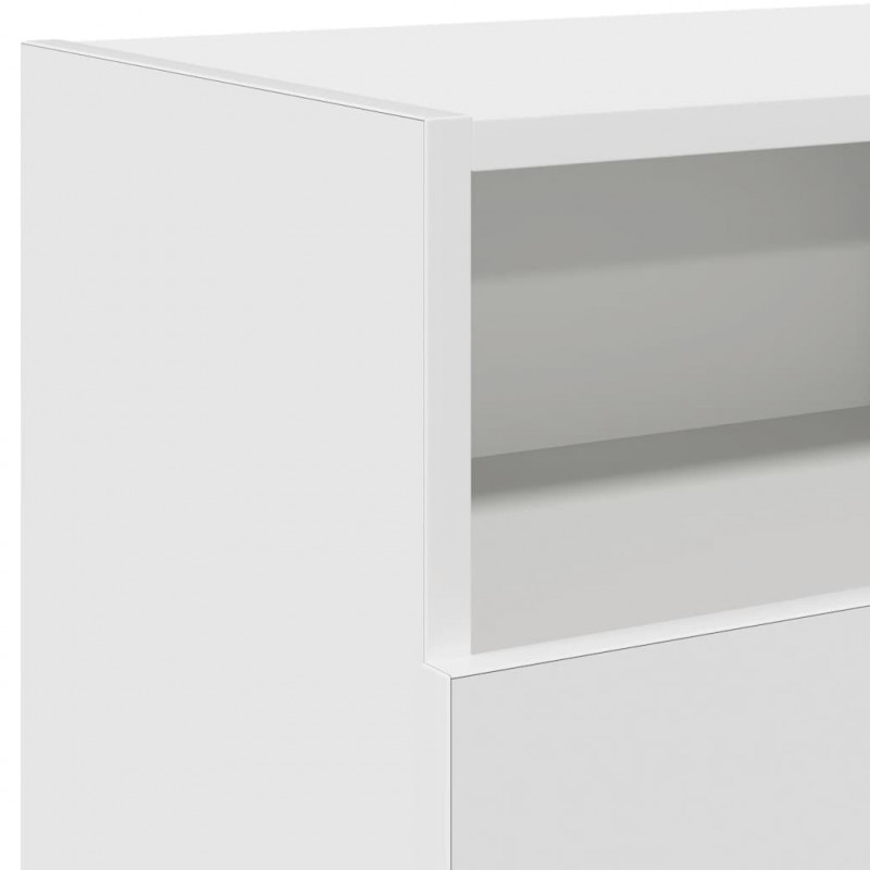 Szafka TV z oświetleniem LED, biała, 120x30x50 cm