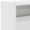 Szafka TV z oświetleniem LED, biała, 120x30x50 cm