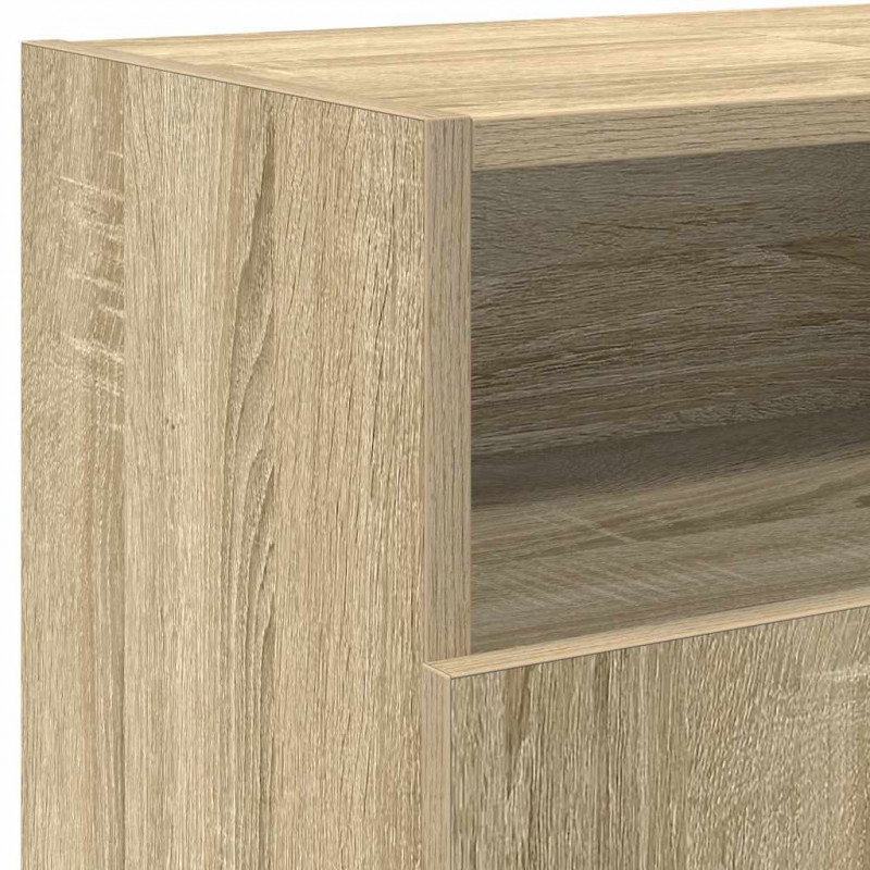 Szafka TV z oświetleniem LED, dąb sonoma, 120x30x50 cm